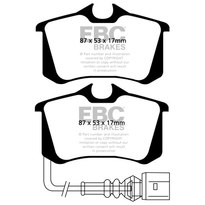 EBC Arrière Yellowstuff Plaquettes De Frein Dp42089R