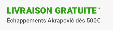 Livraison gratuite* dès 500€ sur Akrapovič