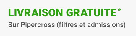 Livraison gratuite * sur les filtres et admissions Pipercross