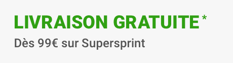 Livraison gratuite sur la marque Supersprint dès 99€ *