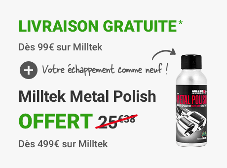 Livraison gratuite *  + Milltek Metal Polish offert *