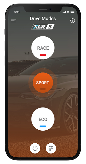 Grâce à une connection Bluetooth, pilotez votre XLR 5 à partir de l’application RaceChip disponible sur iOS et Android.