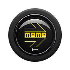 Bouton de klaxon MOMO Glossy Black Yellow logo