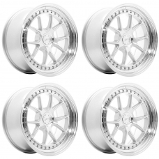Pack de 4 jantes JR-39 Silver Machined Face - Destockage