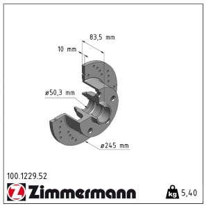 Disque de frein sport percé Sport:Z Zimmermann - 100.1229.52