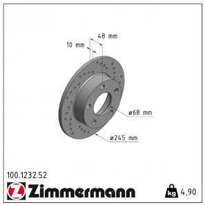 Disque de frein sport percé Sport:Z Zimmermann - 100.1232.52