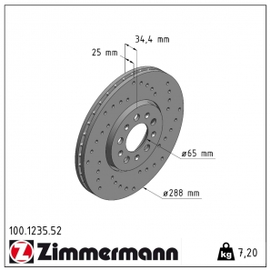 Disque de frein sport percé Sport:Z Zimmermann - 100.1235.52