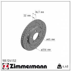 Disque de frein sport percé Sport:Z Zimmermann - 100.1241.52