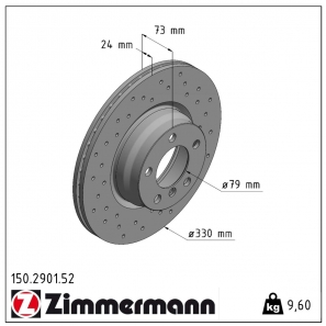 Disque de frein sport percé Sport:Z Zimmermann - 150.2901.52