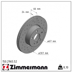 Disque de frein sport percé Sport:Z Zimmermann - 150.2965.52