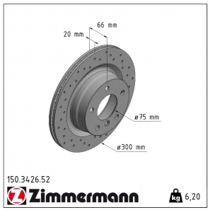 Disque de frein sport percé Sport:Z Zimmermann - 150.3426.52