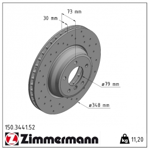Disque de frein sport percé Sport:Z Zimmermann - 150.3441.52