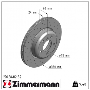 Disque de frein sport percé Sport:Z Zimmermann - 150.3482.52