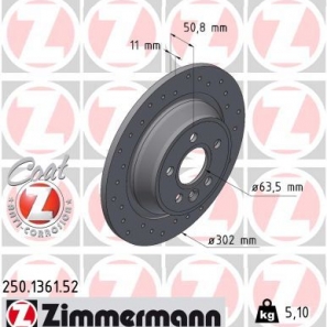 Disque de frein sport percé Sport:Z Zimmermann - 250.1361.52