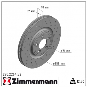 Disque de frein sport percé Sport:Z Zimmermann - 290.2264.52