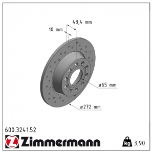 Disque de frein sport percé Sport:Z Zimmermann - 600.3241.52