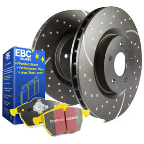 Kit freinage EBC : Plaquettes Yellowstuff + Disques GD MG