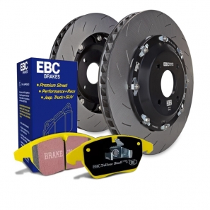 Kit freinage EBC : Plaquettes Yellowstuff + Disques Racing 2 parties flottants SG BMW
