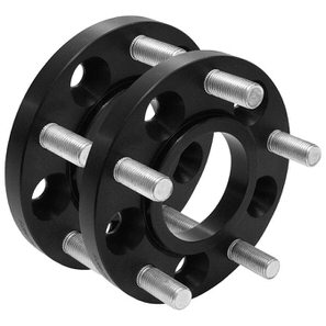 Cales SCC double boulonnage 25mm (paire) - Anodisé Noir - 4x108 (63,4)