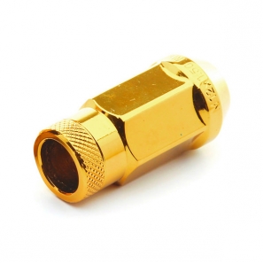Écrous de roue Forgés conique ouvert RACING JN1 M12x1,25 H.45mm - Or - lot de 20 + 1 adaptateur - Japan Racing