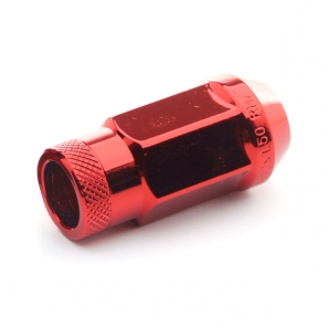 Écrous de roue Forgés conique ouvert RACING JN1 M12x1,25 H.45mm - Rouge - lot de 20 + 1 adaptateur - Japan Racing
