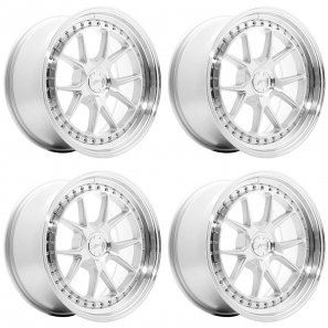 Pack de 4 jantes JR-39 Silver Machined Face - Destockage - JR391885F15X1572SM-ET30/5x + JR391895F25X1572SM-ET35/5x