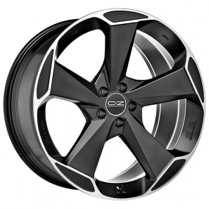 Jante OZ Aspen HLT noir mat face polie  pouces x /  / 
