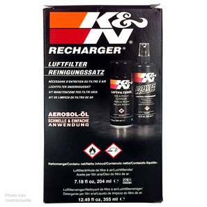 Kit d'entretien pour filtres à air KN 355ml + Huile aérosol 204ml