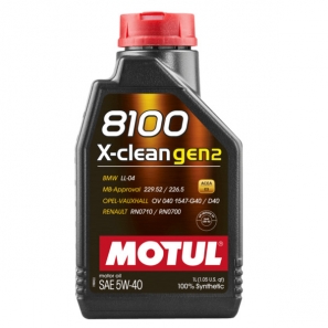 Huile Motul 8100 X-clean gen2 5W40 RN0710/RN0700 - 1L